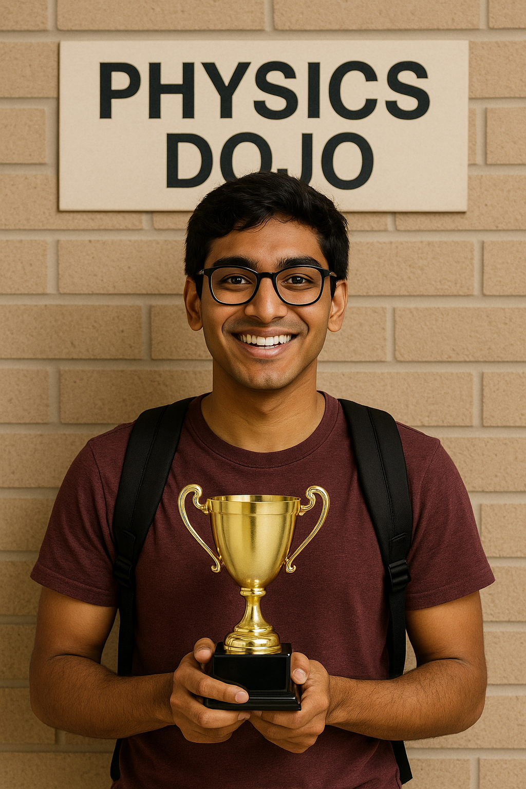 Interactive Physics Study Tools for College Students – Powered by AI, Designed for Success College student reviewing physics flashcards with AI tutor in an immersive dojo-style study platform