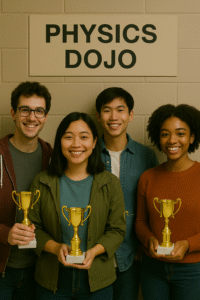 Students Celebrating in Dojo