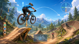 mountain bike mocked image Physics problems usually start with a formula.Physics Sensei Games start with a situation.