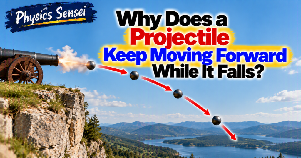 Why Does a Projectile Keep Moving Forward While It Falls?