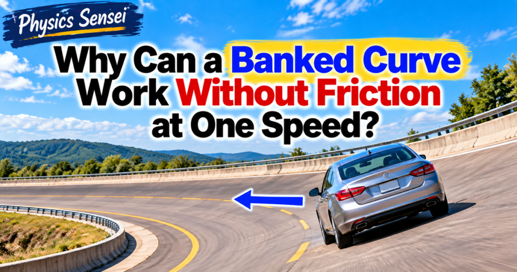 Why Can a Banked Curve Work Without Friction at One Speed?