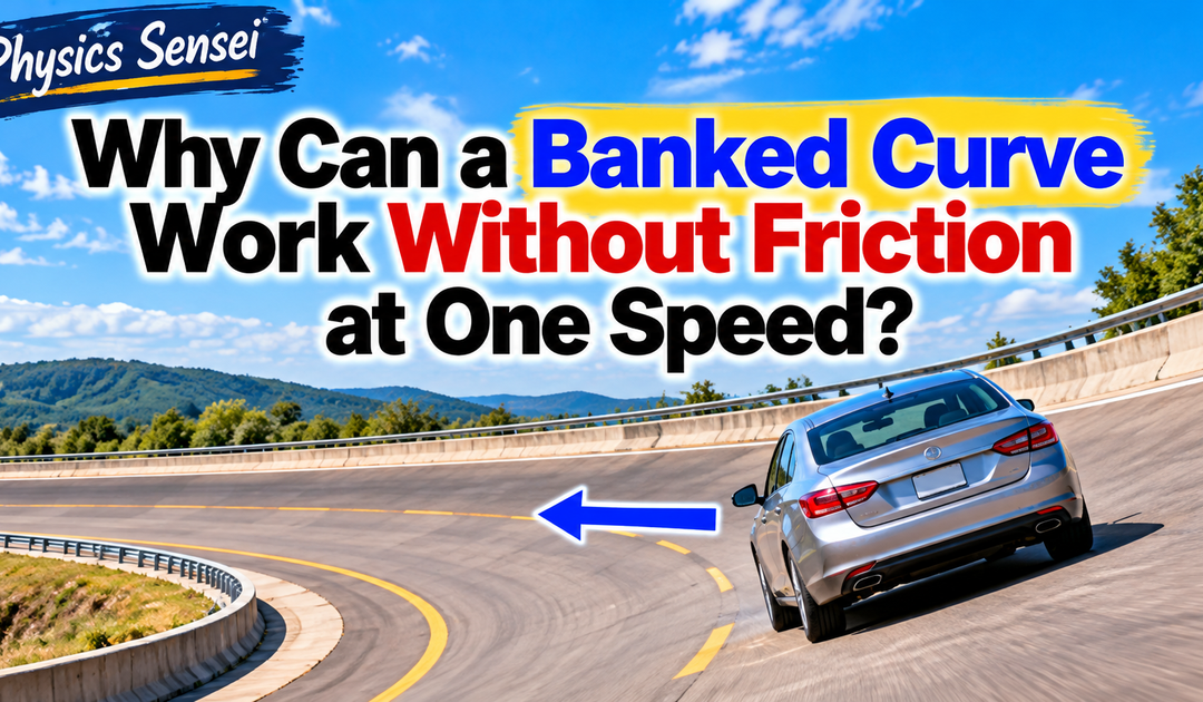 Why Can a Banked Curve Work Without Friction at One Speed?