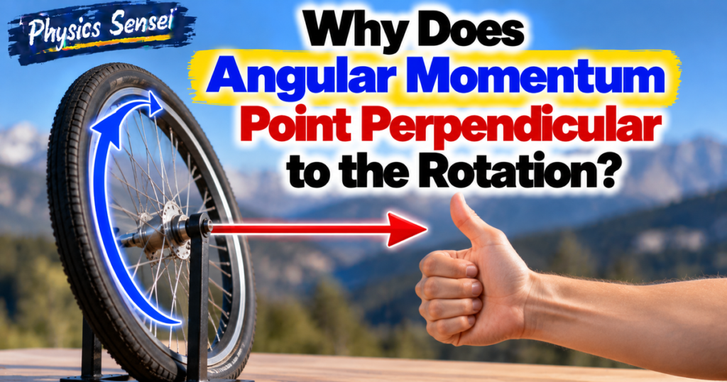 Why Does Angular Momentum Point Perpendicular to the Rotation?