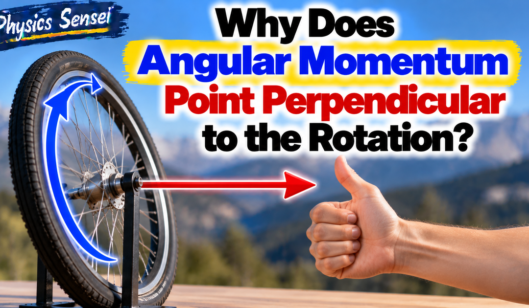 Why Does Angular Momentum Point Perpendicular to the Rotation?