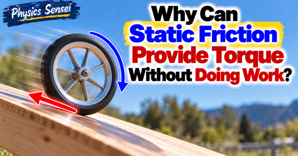 Why Can Static Friction Provide Torque Without Doing Work?