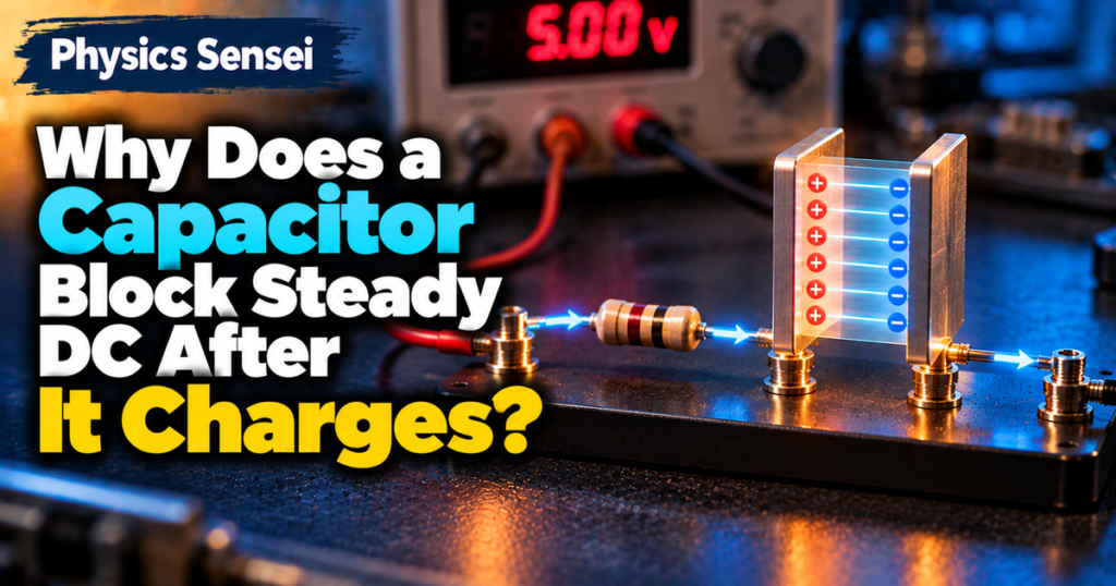 Why Does a Capacitor Block Steady DC After It Charges?