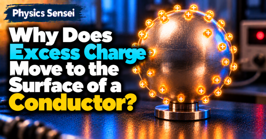 Why Does Excess Charge Move to the Surface of a Conductor?