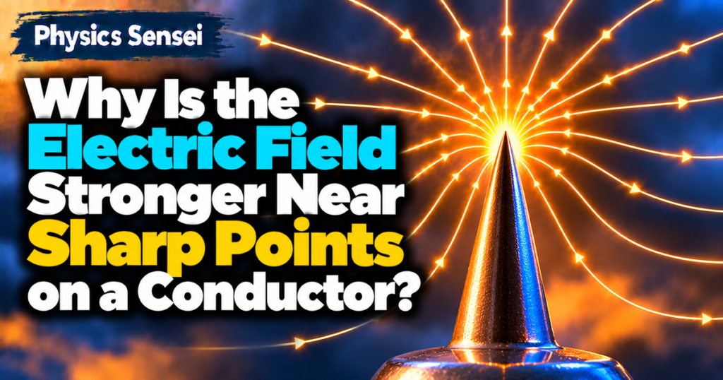 Why Is the Electric Field Stronger Near Sharp Points on a Conductor?