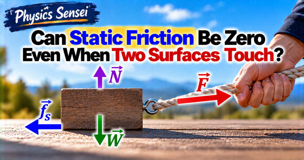 Can Static Friction Be Zero Even When Two Surfaces Touch?