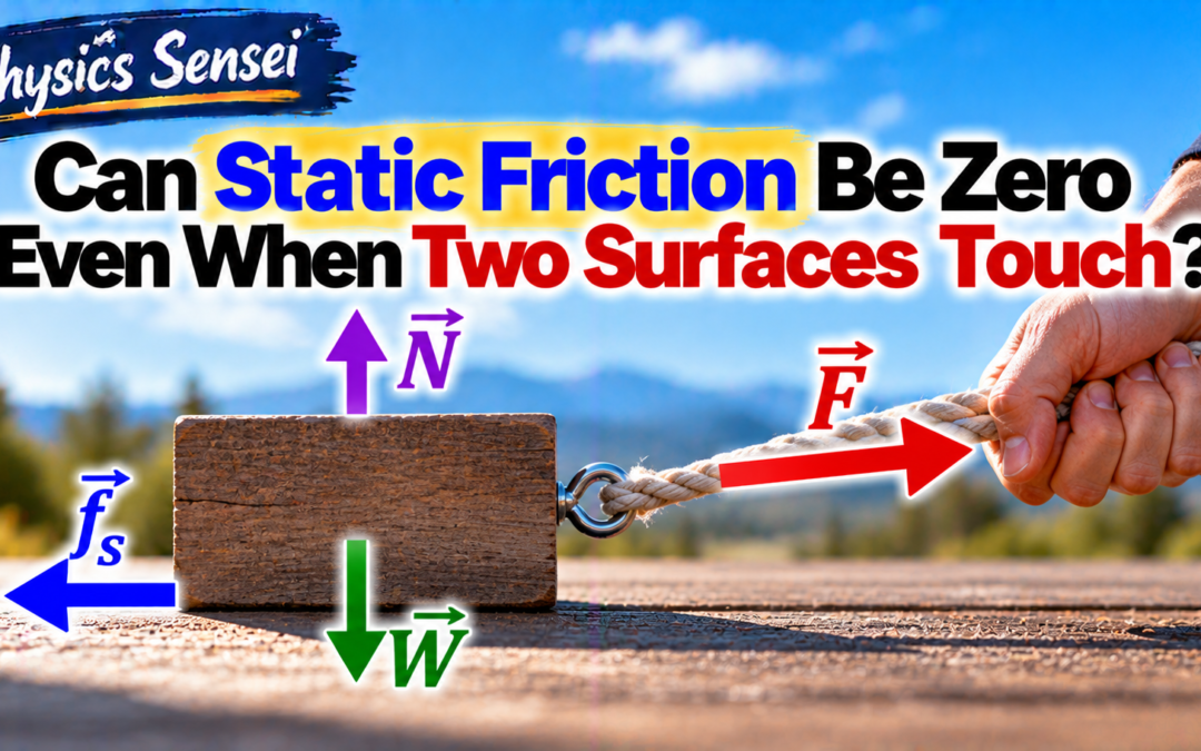 Can Static Friction Be Zero Even When Two Surfaces Touch?